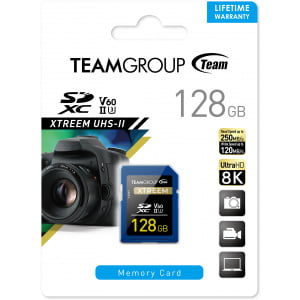 Teamgroup Xtreem 128GB SD UHS-II U30 250MB/s spominska kartica