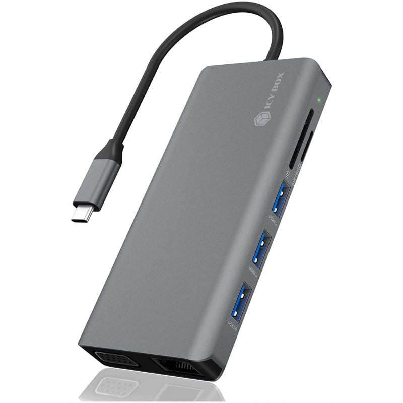 Icybox IB-DK4070-CPD USB-C priklopna postaja s Power Delivery 100W