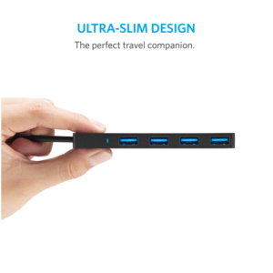 Anker Ultra Slim 4-port USB 3.0 hub črn