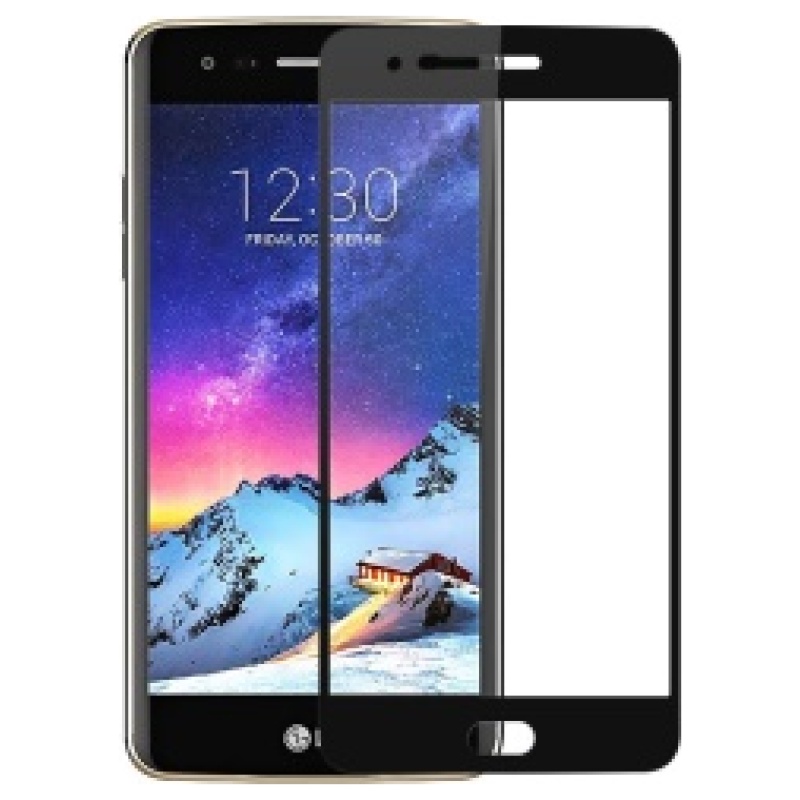 Kaljeno zaščitno steklo za LG K10 (2018) / K11, Full Cover 3D, črno - Image 2