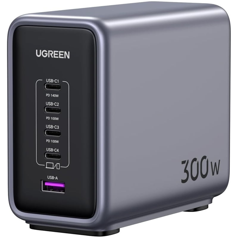 Ugreen Nexnode 300W GaN II 5-portni USB polnilec - box