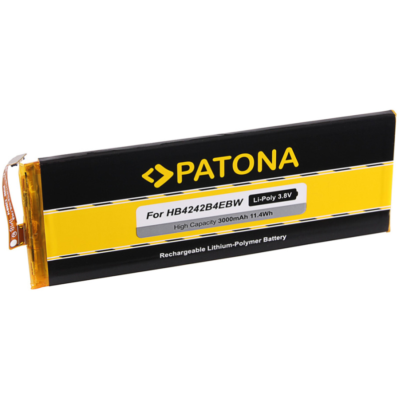 Opis:Nadomestna baterija je izdelana po zasnovi in tehnologiji nemškega proizvajalca Patona, kar zagotavlja odlično kvalitetoNajsodobnejša tehnologija omogoča veliko ciklov polnjenja in praznjenjaLi-Polymer celice so prijazne okolju, obenem pa zagotavljajo delovanje brez spominskega učinkaTermično stikalo ščiti baterijske celice pred pregrevanjem, prenapolnitvijo in kratkim stikomVisoka kapaciteta baterije, podaljšan čas delovanja pri mirovanju naprave, zelo počasno samopraznjenje100% kompatibilnost z originalno baterijoBaterijo polnimo z originalnim ali nadomestnim polnilcemCertifikati CE in ROHSOriginalne oznake:HB4242B4EBWPrimerno za:Huawei:Honor 6, H60-L01, H60-L02, H60-L11, H60-L04Lastnosti:Proizvajalec: PatonaVrsta: Li-PolymerNapetost: 3,8 VKapaciteta: 3.000 mAh (11,4 Wh)