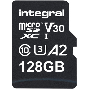 Integral 128GB Micro SD 4K branje 180MB/s pisanje 90MB/s MicroSDXC A2 C10 U3 UHS-I 180-V30