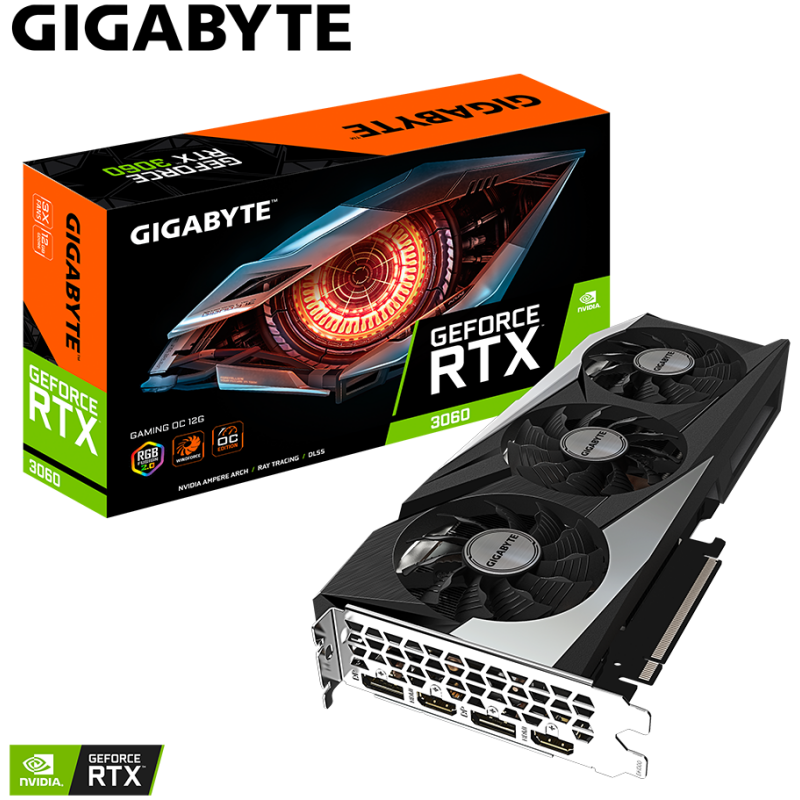 Grafična kartica GIGABYTE GeForce RTX 3060 GAMING OC 12G