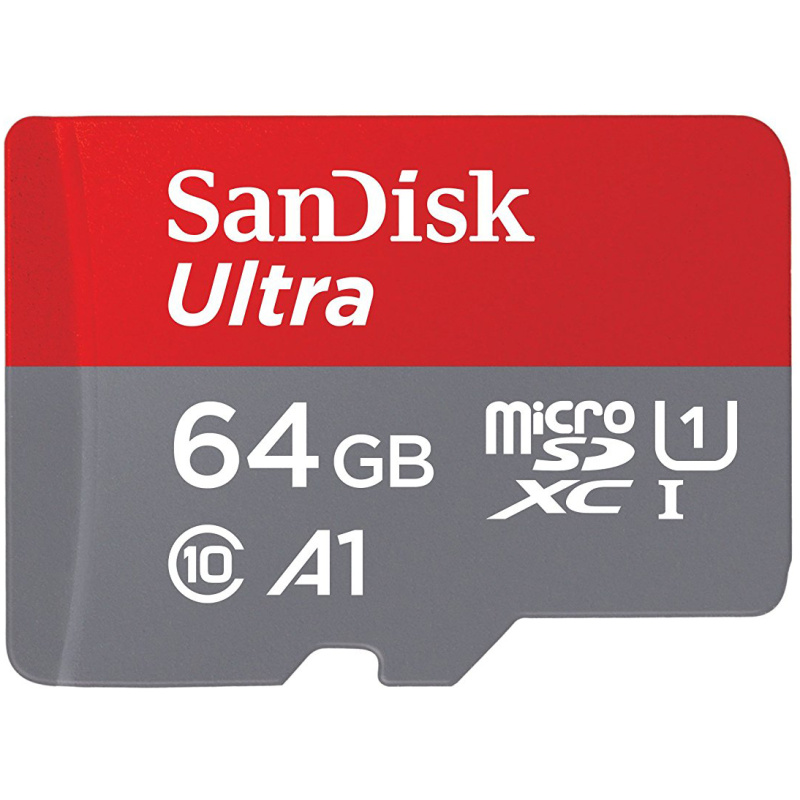 SanDisk Ultra microSDXC 64GB + SD Adapter 140MB/s  A1 Class 10 UHS-I