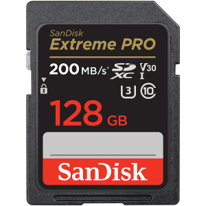 SanDisk Extreme PRO 128GB SDXC spominska kartica 200MB/s & 90MB/s Branje/Pisanje UHS-I