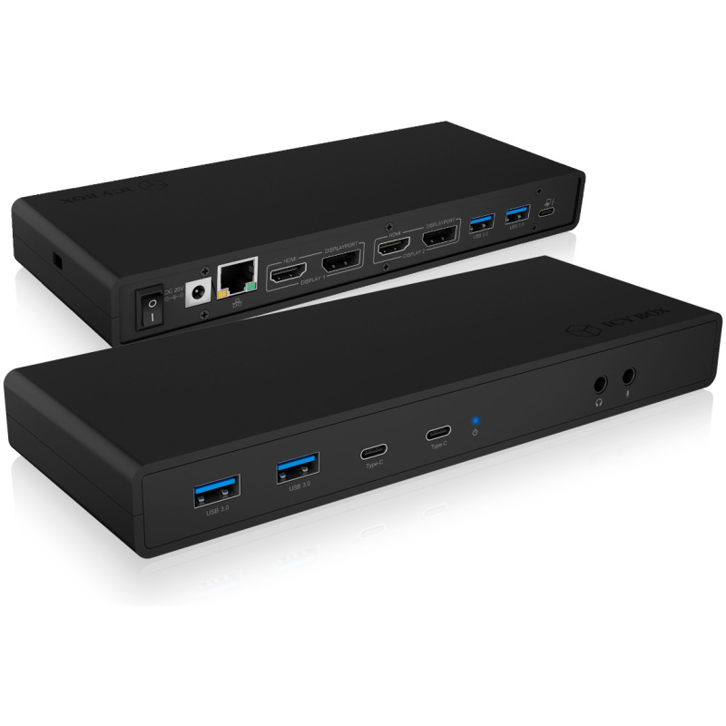 Icybox IB-DK2245AC Docking USB-C priklopna postaja z dvojnim video priključkom