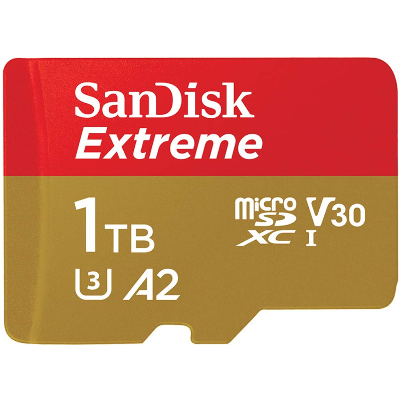 SanDisk Extreme microSDXC 1TB + SD Adapter do 190MB/s & 130MB/s  A2 C10 V30 UHS-I U3