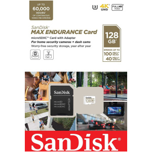 SanDisk MAX ENDURANCE microSDXC 128GB + SD Adapter