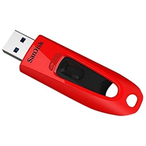 SanDisk 64GB Ultra USB 3.0 spominski ključek - rdeč
