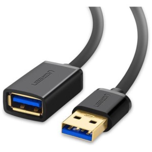 Ugreen USB 3.0 podaljšek (M na Ž) črn 3m - polybag
