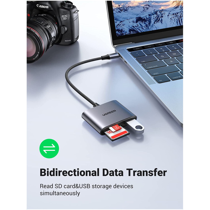 Ugreen USB-C čitalnik kartic 3v1 - Image 3