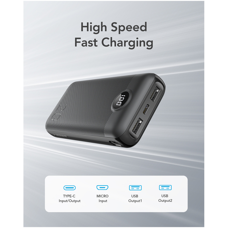 VEGER prenosna baterija L20s 20000 mAh, črna - Image 4