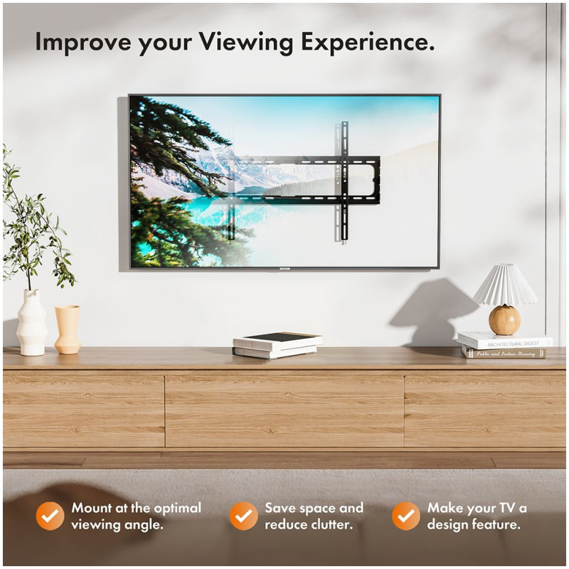VonHaus 37-70'' fiksen TV stenski nosilec do 35kg - Image 3