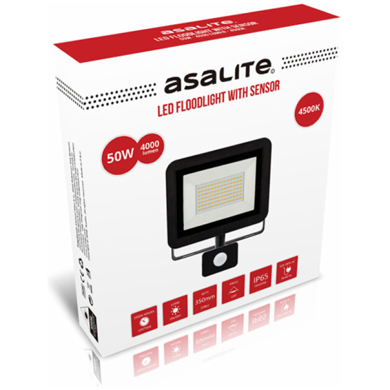 ASALITE LED reflektor 50W 4500K, 4000Lm + senzor - Image 3