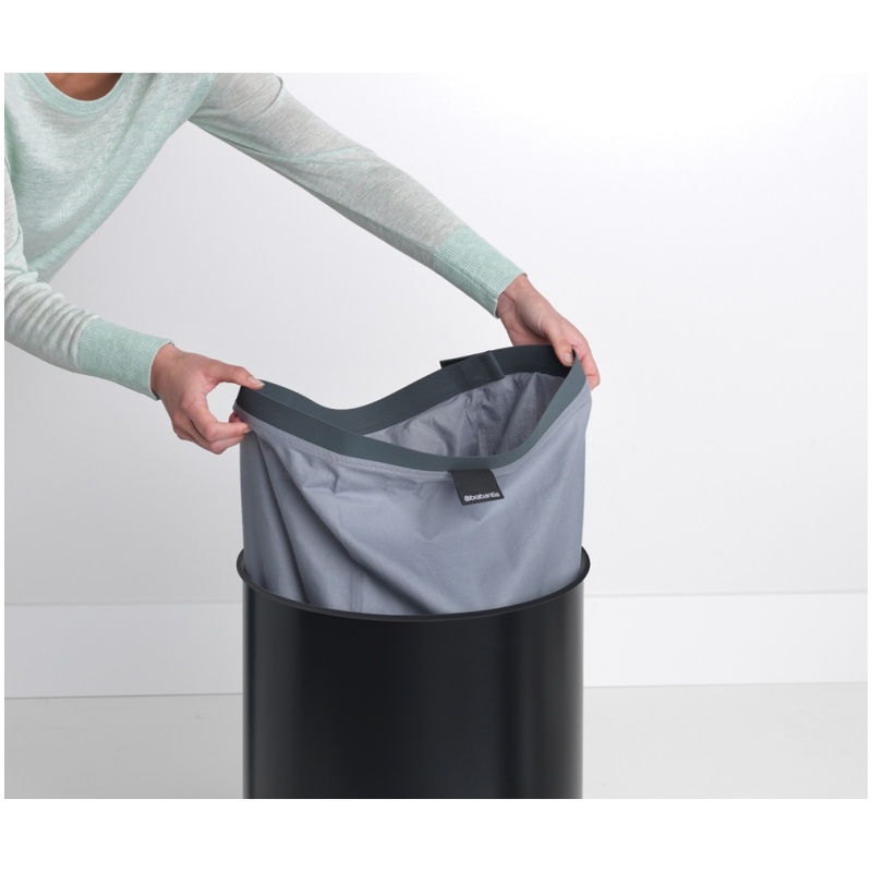 Brabantia koš za perilo 60L okrogel, črn - Image 4