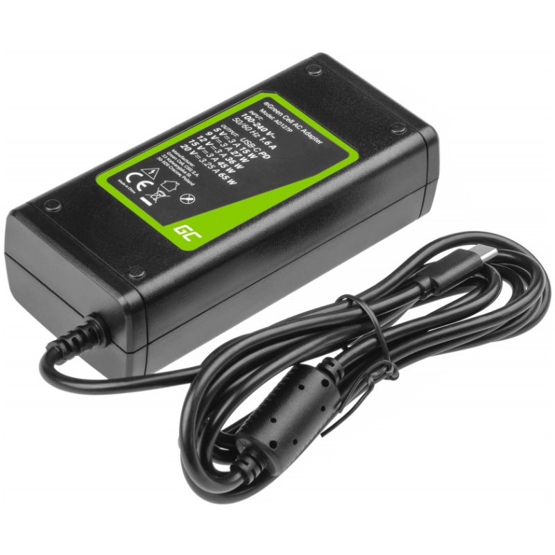 Polnilec za prenosnike HP / Toshiba / Acer / Asus / Lenovo / Dell, 65W / 20V / 3,25A / priključek USB-C - Image 3