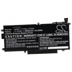 <br><b>Opis:</b><br><ul><li>Nadomestna baterija je izdelana po zasnovi in tehnologiji nemškega proizvajalca VHBW, kar zagotavlja odlično kvaliteto<br></li><li>Najsodobnejša tehnologija omogoča veliko ciklov polnjenja in praznjenja<br></li><li>Li-Polymer celice so prijazne okolju, obenem pa zagotavljajo delovanje brez spominskega učinka<br></li><li>Termično stikalo ščiti baterijske celice pred pregrevanjem, prenapolnitvijo in kratkim stikom<br></li><li>Visoka kapaciteta baterije, podaljšan čas delovanja pri mirovanju naprave, zelo počasno samopraznjenje<br></li><li>100% kompatibilnost z originalno baterijo</li><li>Baterijo polnimo z originalnim ali nadomestnim polnilcem</li><li>Certifikati CE in ROHS</li></ul><br><br><p><b>Originalne oznake:</b></p><ul><li>CFX97</li><li>X49C1</li><li>71TG4<br></li></ul><br><p><b>Primerno za:</b></p><p>Dell:</p><br><br><ul><li><li>Latitude 5289, Latitude 5289 2-in-1, Latitude E5289 2-in-1, Latitude 7389, Latitude 7389 2-in-1, Latitude 7390 2-in-1, Latitude L3180, P29S, P29S001, P29S002<br></li></li></ul><br><b>Lastnosti:</b><ul><li>Proizvajalec: VHBW</li><li>Barva: črna</li><li>Vrsta: Li-Polymer</li><li>Napetost: 11,4 V</li><li>Kapaciteta: 3.850 mAh (43,89 Wh)</li></ul><br>