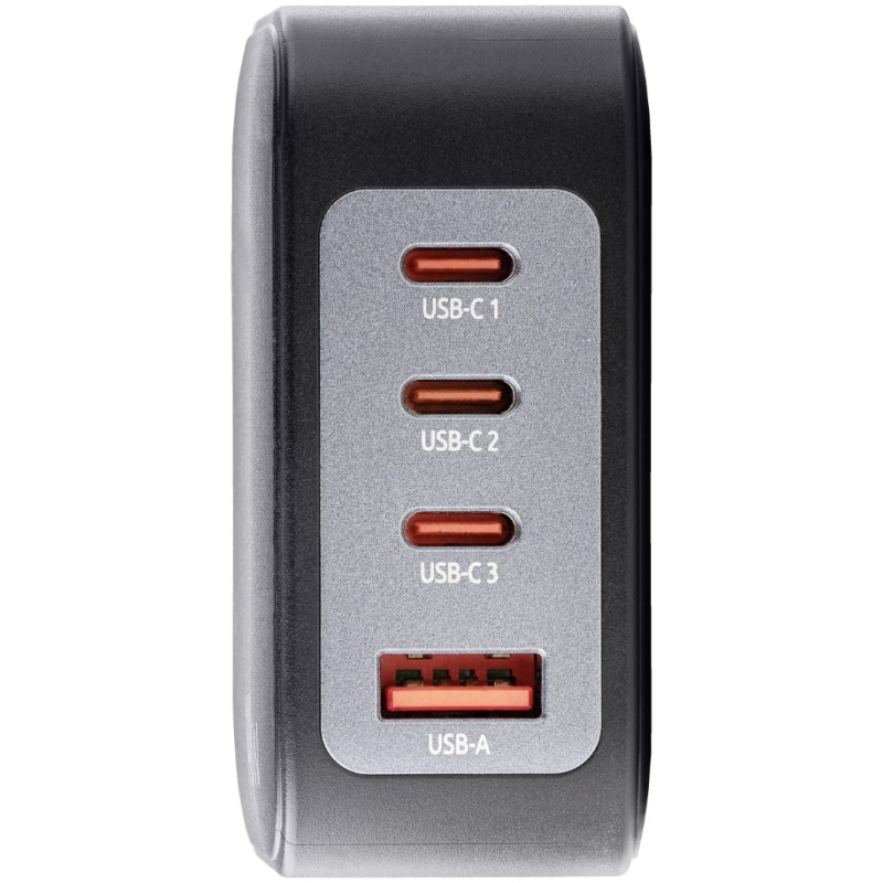 Intenso 140W GaN napajalnik s priključkom 3xUSB-C in 1xUSB-A ter priloženim 2M 200W USB-C kablom - Image 2
