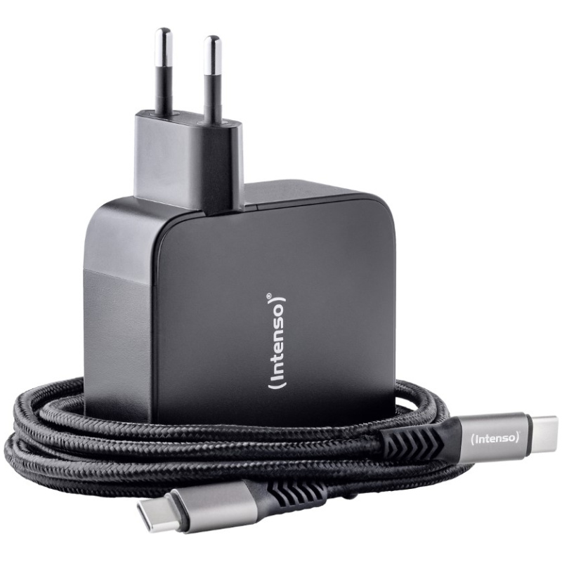 Intenso 140W GaN napajalnik s priključkom 3xUSB-C in 1xUSB-A ter priloženim 2M 200W USB-C kablom - Image 4