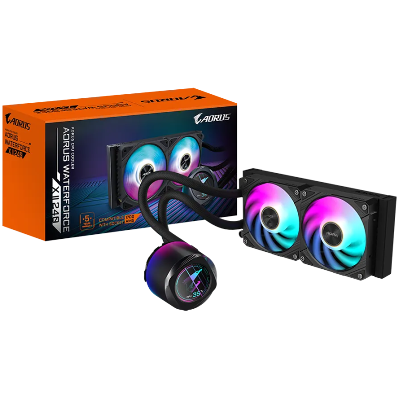 GIGABYTE AORUS WATERFORCE X II 240 vodno hlajenje za INTEL/AMD procesorje - Image 3