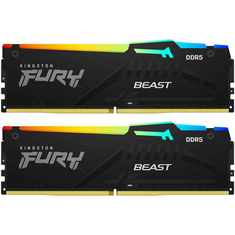 Kingston Fury Beast RGB 32GB Kit (2x16GB) DDR5-5600 DIMM PC5-38400 CL36, 1.25V - Image 4