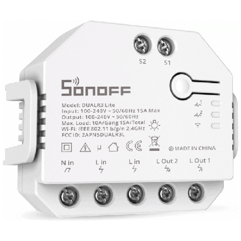 SONOFF pametno stikalo Wi-Fi 2-kanalni, nadzor motorja za rolete DUAL3LITE - Image 3
