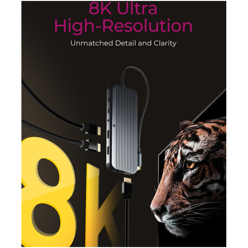 Icybox IB-DK4060-CPD priključna postaja s trojnim video izhodom - Image 2