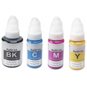 Črnila za Canon GI490 (BK/C/M/Y) komplet, kompatibilna - E-specialisti računalniška trgovina