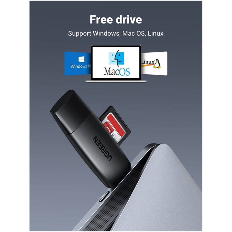 Ugreen USB 3.0 + USB-C OTG čitalec kartic - Image 2