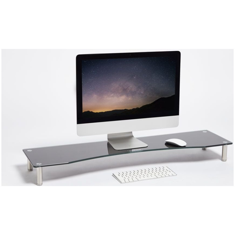 Vonhaus steklen podstavek za monitor XL črn - Image 4