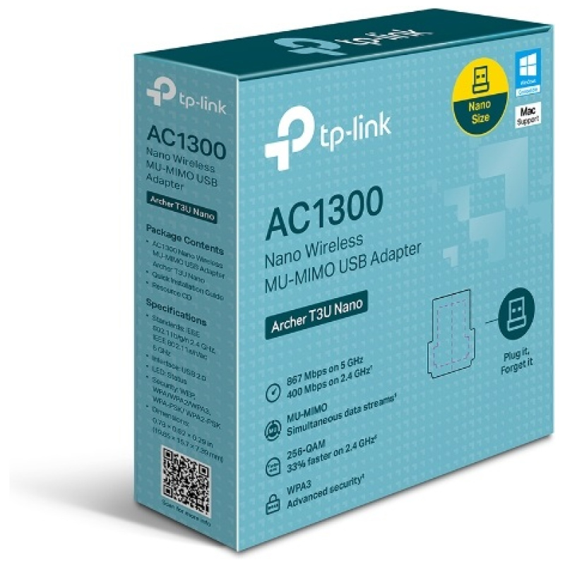 TP-LINK Archer T3U Nano 1300Mbps brezžična USB mrežna kartica - Image 3