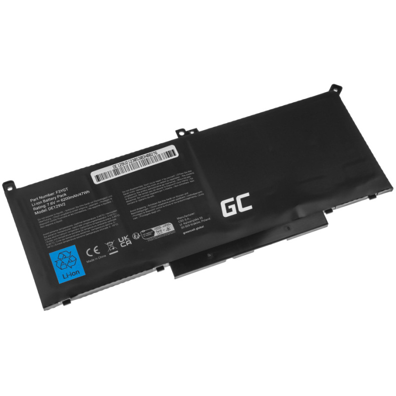 Baterija za Dell Latitude 7280 / 7290 / 7380 / 7390, 7.4 V, 7200 mAh - Image 2