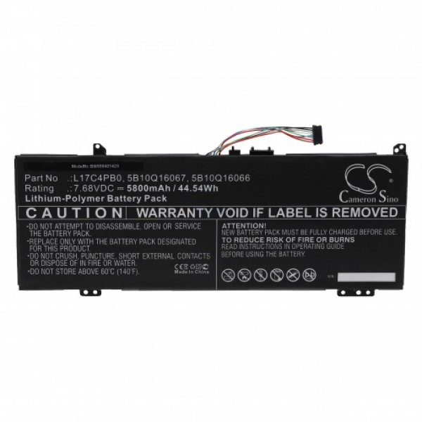 Opis:Nadomestna baterija je izdelana po zasnovi in tehnologiji nemškega proizvajalca VHBW, kar zagotavlja odlično kvalitetoNajsodobnejša tehnologija omogoča veliko ciklov polnjenja in praznjenjaLi-Polymer celice so prijazne okolju, obenem pa zagotavljajo delovanje brez spominskega učinkaTermično stikalo ščiti baterijske celice pred pregrevanjem, prenapolnitvijo in kratkim stikomVisoka kapaciteta baterije, podaljšan čas delovanja pri mirovanju naprave, zelo počasno samopraznjenje100% kompatibilnost z originalno baterijoBaterijo polnimo z originalnim ali nadomestnim polnilcemCertifikati CE in ROHSOriginalne oznake:L17C4PB0L17M4PB05B10Q160675B10Q160665B10Q228835B10W67403SB10W67331Primerno za:Lenovo:Air 14Xiaoxin Air 14, Xiaoxin Air 15Flex 6-14, Flex 6-14IKB, Flex 6-14ARR, Flex 6-14IKB-Type 81EM-81EM000AUS, Flex 6-14ARR-81HA0008US, Flex 6-14IKB-81EM000WUS, Flex 6-14ARR-81HA, Flex 6-14IWL(81SQ), Flex 6-14IKB-81EM, Flex 6-14API(81SS)IdeaPad 530S-15IKB (81EV), IdeaPad 530S-15IKB (81EV003AGE), IdeaPad 530S-15IKB (81EV003BGE), IdeaPad 530S-15IKB (81EV003KGE), IdeaPad 530S-15IKB (81EV0039GE), IdeaPad 530s-14IKB, IdeaPad 530S-15IKB, IdeaPad 530S-15IKB(81EV0039GE), IdeaPad 530S-15IKB(81EV003BGE), IdeaPad 530S-15IKB(81EV), IdeaPad 530S-15IKB(81EV003AGE), IdeaPad 530S-15IKB(81EV003KGE), IdeaPad 530S-14ARR-81H1004FGE, IdeaPad 530S-15IKB-81EV006TGE, IdeaPad 530S-14IKB-81EU007CGE, IdeaPad 530S-14ARR-81H1000WGE, IdeaPad 530S-14IKB-81EU007EGE, IdeaPad 530S-14ARR-81H1001XGE, IdeaPad 530S-14IKB-81EU007GGE, IdeaPad 530S-14ARR-81H1002QGE, IdeaPad 530S-14IKB-81EU, IdeaPad 530S-14ARR-81H1, IdeaPad 530S-14IKB-81EU007DGE, IdeaPad 530S-14ARR-81H1001RGE, IdeaPad 530S-14IKB-81EU007FGE, IdeaPad 530S-14ARR-81H1002PGE, IdeaPad 530S-14IKB-81EU00D1GE, IdeaPad 530S-14, IdeaPad 530S-14ARR, Yoga 530-14IKB-81EK00UPGE, Yoga 530-14IKB-81H9003VGE, Yoga 530-14IKB-81EK00G7MZ, Yoga 530-14IKB-81EK00MLMZ, Yoga 530-14IKB-81H9000U, Yoga 530-14IKB-81EK00CLGE, Yoga 530-14IKB-81EK00JMGE, Yoga 530-14IKB-81EK00W4GE, Yoga 530-14IKB-81H9006N, Yoga 530-14IKB-81EK00R1GE, Yoga 530-14IKB-81H9000WGE, Yoga 530-14IKB-81EK00CXGE, Yoga 530-14IKB-81EK00LLGE, Yoga 530-14IKB-81EK00W6GE, Yoga 530-14ARR-81H9000VGE, Yoga 530-14IKB-81EK, Yoga 530-14IKB-81EK00TMGE, Yoga 530-14IKB-81H90027, Yoga 530-14IKB-81EK00DGGE, Yoga 530-14IKB-81EK00LNGE, Yoga 530-14IKB-81EK00XM, Yoga 530-14IKB-81EK005PGE, Yoga 530-14IKB-81EK00U1, Yoga 530-14IKB-81H9003DGE, Yoga 530-14IKB-81EK00G6MZ, Yoga 530-14IKB-81EK00LPGE, Yoga 530-14IKB-81EK00XQ, Yoga 530-14IKB-81EK00CKGE, Yoga 530-14IKB-81EK00UQGE, Yoga 530-14IKB-81H9005F, Yoga 530-14IKB-81EK00HNGE, Yoga 530-14IKB-81EK00NMGE, Yoga 530-14IKB-81H9000VGE, Yoga 530-14IKB-81EK00CTGE, Yoga 530-14IKB-81EK00LKGE, Yoga 530-14IKB-81EK00W5GE, Yoga 530-14IKB-81EK00TM, Yoga 530-14IKB-81H900oga 530-14IKB-81EK00CYGE, Yoga 530-14IKB-81EK00LMGE, Yoga 530-14IKB-81EK00WE, Yoga 530-14IKB-81EK000YGE, Yoga 530-14IKB-81EK00TNGE, Yoga 530-14IKB-81H90028GE, Yoga 530-14IKB-81EK00FYSP, Yoga 530-14IKB-81EK00LP, Yoga 530-14IKB-81EK00XN, Yoga 530-14IKB-81EK0074GE, Yoga 530-14IKB-81EK00CWGE, Yoga 530-14ARR, Yoga 530-14, Yoga 530-14IKB, Yoga 530-14IKB(81EK00XQGE), Yoga 530-14ARR(81H9003VGE), Yoga 530-14ARR(81H9000U), Yoga 530-14IKB-81FQ, Yoga 530, Yoga 530-14ARR(81H9004RGE), Yoga 530-14ARR(81H9000WGE), Yoga 530-14ARR(81H9005FGE), Yoga 530-14ARR(81H90027), Yoga 530-14IKB-81EK00G9MH, Yoga 530-14ARR(81H9006NGE), Yoga 530-14ARR(81H9003DGE), Yoga 530-14ARR(81H9), Yoga 530-14IKB(81EK0142GE), Yoga 530-14ARR(81H90049GE), Yoga 530-14ARR(81H9000UGE), Yoga 530-14ARR(81H9005F), Yoga 530-14ARR(81H9001M), Yoga 530-14IKB-81EK00E1MH, Yoga 530-14ARR(81H9006N), Yoga 530-14ARR(81H90028GE)YG 530-14IKB I7 8G 256G 10H(81EK-007RAU), YG 530-14IKB 4415U 8G 128G 10H(81EK-000EAU), YG 530-14ARR RYZEN3 8G 128G 10H(81H9-000BAU), YG 530-14IKB I5 8G 128G 10H(81EK-00CMAU), YG 530-14IKB I5 8G 256G 10H(81EK-000KAU), YG 530-14ARR Ryzen7 8G 256G 10H(81H9-000DAU), YG 530-14IKB I5 8G 256G 10H(81EK-00S5AU), YG 530-14IKB I5 8G 128G 10H(81EK-000NAU), YG 530-14IKB I5 8G 128G 10H(81EK-00SBAU), YG 530-14IKB I5 8G 128G 10H(81EK-007QAU), YG 530-14IKB I7 8G 512G 10H(81EK-00X1AU), YG 530-14IKB 4415U 4G 128G 10H(81EK-00ABAU), YG 530-14IKB 4415U 8G 128G 10H(81EK-000FAU), YG 530-14ARR Ryzen5 8G 128G 10H(81H9-000CAU), YG 530-14IKB I5 8G 128G 10H(81EK-00J4AU), YG 530-14IKB I3 8G 128G 10H-81EK00DPAU, YG 530-14IKB I7 8G 256G 10H(81EK-000LAU), YG 530-14ARR Ryzen5 8G 256G 10H(81H9-001GAU), YG 530-14IKB I5 8G 256G 10H(81EK-00SAAU), YG 530-14IKB 4415U 8G 128G 10H(81EK-007NAU), YG 530-14IKB I5 8G 512G 10H(81EK-00X0AU)IP 530S-14IKB I5 8G 256G 10H(81EU-00MJAU), IP 530S-14IKB I7 16G 256G 10H(81EU-0066AU), IP 530S-14IKB I5 8G 256G 10H(81EU-007PAU), IP 530S-14IKB I7 8G 512G 10H(81EU-00MKAU), IP 530S-14IKB I5 8G 256G 10H(81EU-006WAU)Lastnosti:Proizvajalec: VHBWVrsta: Li-PolymerNapetost: 7,68 VKapaciteta: 5.800 mAh (44,54 Wh)