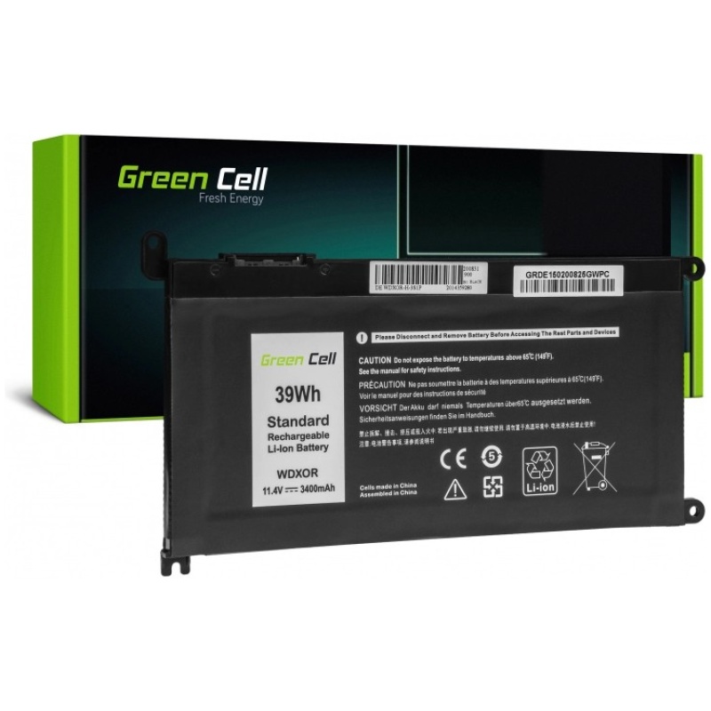 Baterija za Dell Inspiron 5378 / Latitude 3490, WDX0R, 3400 mAh - Image 5