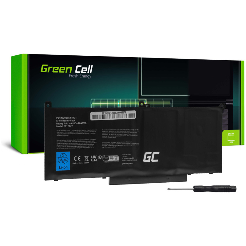 Baterija za Dell Latitude 7280 / 7290 / 7380 / 7390, 7.4 V, 7200 mAh - Image 6