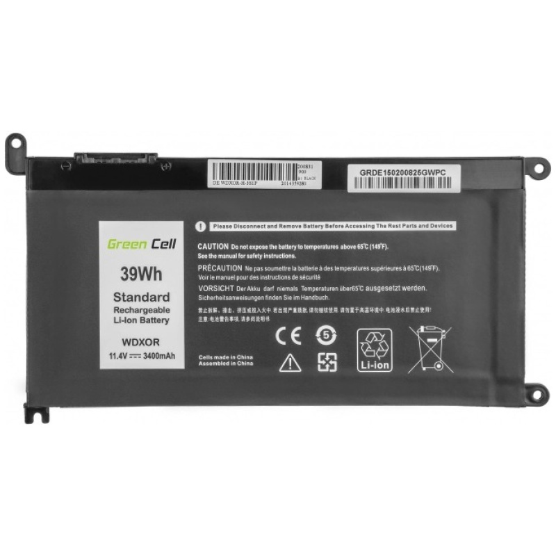 Baterija za Dell Inspiron 5378 / Latitude 3490, WDX0R, 3400 mAh - Image 6