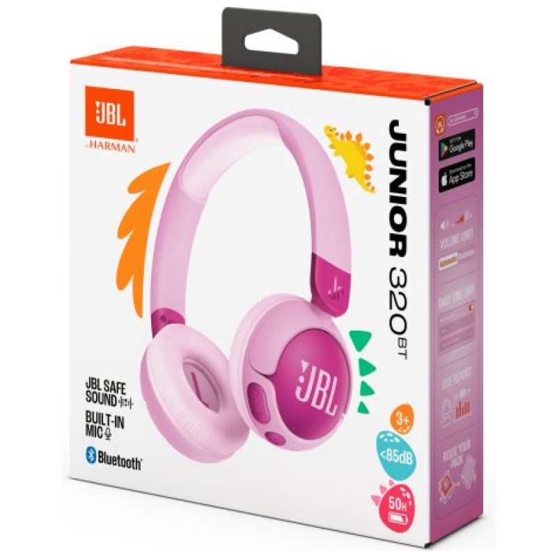 JBL Junior 320BT Bluetooth otroške naglavne slušalke, vijolične - Image 3