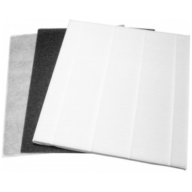 Set nadomestnih filtrov za čistilnike zraka DeLonghi.Vsebina kompleta:1 x penasti predfilter (33,2 cm x 30,1 cm x 0,4 cm)1 x HEPA filter (33,6 cm x 30,1 cm x 1,22 cm)1 x filter z aktivnim ogljem (32,6 cm x 29,9 cm x 0,3 cm)Originalne oznake:5537000900Primerno za:DeLonghi: DAP700, DAP700E, DAP 700E, DAP 700 E, DAP700EEX.2, DAP 700 E EX 2Lastnosti:Proizvajalec: VHBW