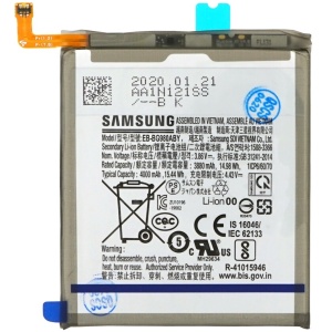 <b>Opis:</b><br><ul><li><b>Originalna baterija proizvajalca Samsung</b></li><li>Najsodobnejša tehnologija omogoča veliko ciklov polnjenja in praznjenja<br></li><li>Li-Polymer celice so prijazne okolju, obenem pa zagotavljajo delovanje brez spominskega učinka<br></li><li>Termično stikalo ščiti baterijske celice pred pregrevanjem, prenapolnitvijo in kratkim stikom<br></li><li>Visoka kapaciteta baterije, podaljšan čas delovanja pri mirovanju naprave, zelo počasno samopraznjenje</li><li>Baterijo polnimo z originalnim ali nadomestnim polnilcem</li><li>Certifikati CE in ROHS</li></ul><br><br><p><b>Originalne oznake:</b></p><ul><li>EB-BG980ABY<br></li><li>GH82-22122A</li></ul><br><br><p><b>Primerno za:</b></p><p>Samsung:</p><ul><li>Galaxy S11e, Galaxy S20, SC-51A, SGH-N410, SM-G980F, SM-G980F/DS, SM-G981B, SM-G981D, SM-G981J, SM-G981N<br></li></ul><br><b>Lastnosti:</b><ul><li>Proizvajalec: Samsung</li><li>Vrsta: Li-Polymer</li><li>Napetost: 3,86 V</li><li>Kapaciteta: 4.000 mAh (15,44 Wh)</li></ul><br>