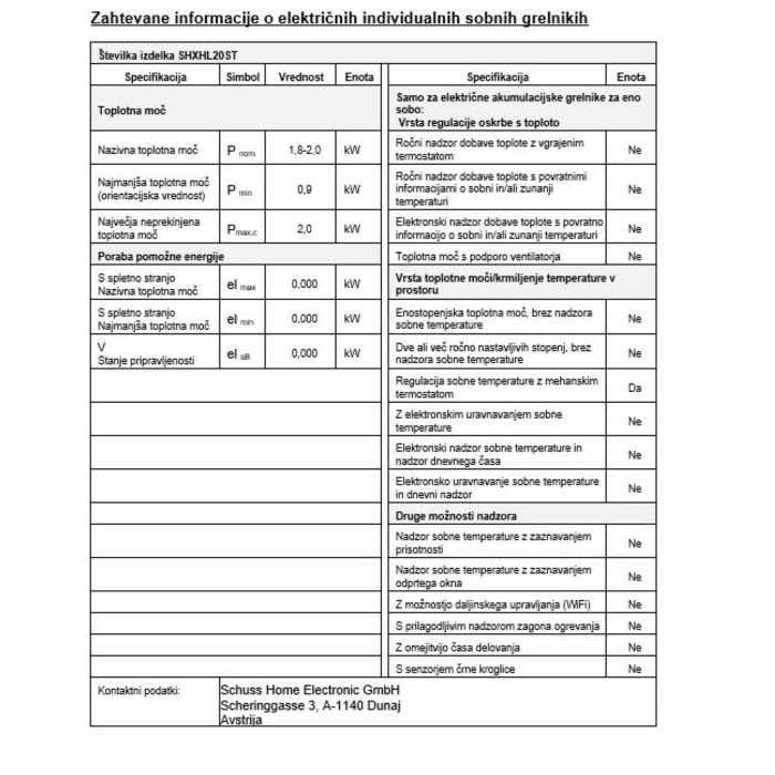 SHX Ventilatorski grelnik s termostatom - slika 2