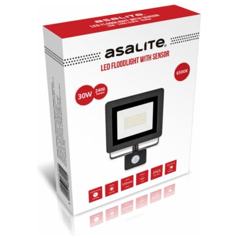 ASALITE LED reflektor 30W 6500K, 2400Lm + senzor - Image 3