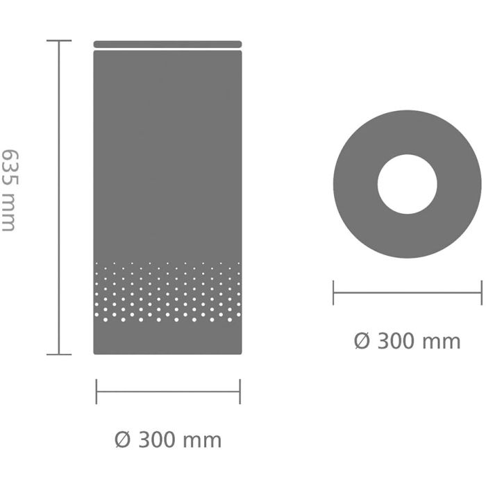 Brabantia koš za perilo 35L okrogel, bel - slika 3