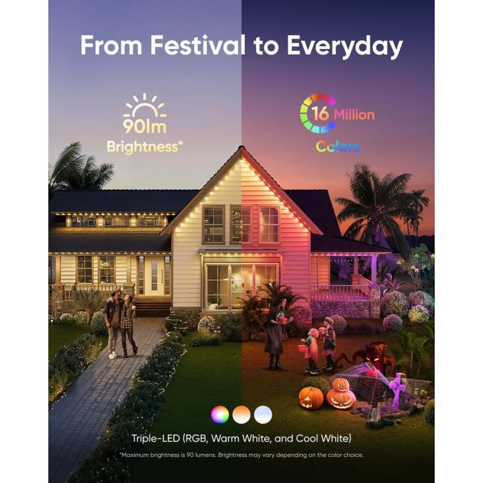 Anker Eufy E22 zunanje RGB lučke, 30m - slika 3