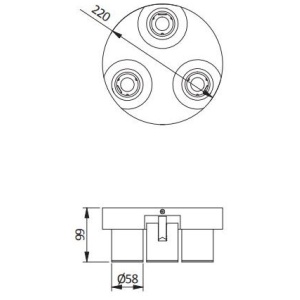 GTV reflektorska svetilka BLINK 3xGU10 220V
