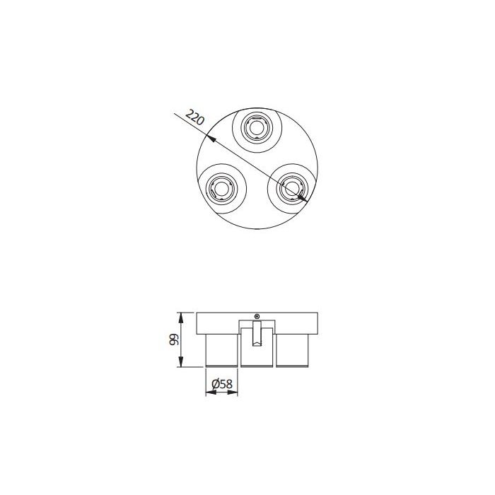 GTV reflektorska svetilka BLINK 3xGU10 220V