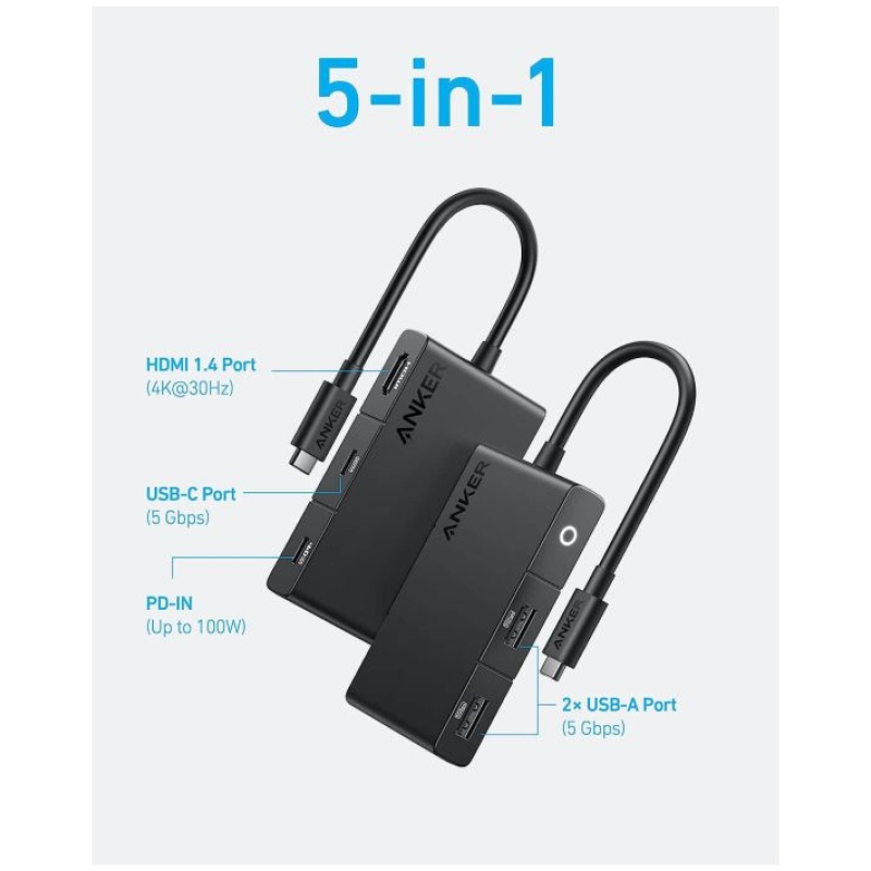 Anker 332 USB-C hub, 5v1 - Image 3