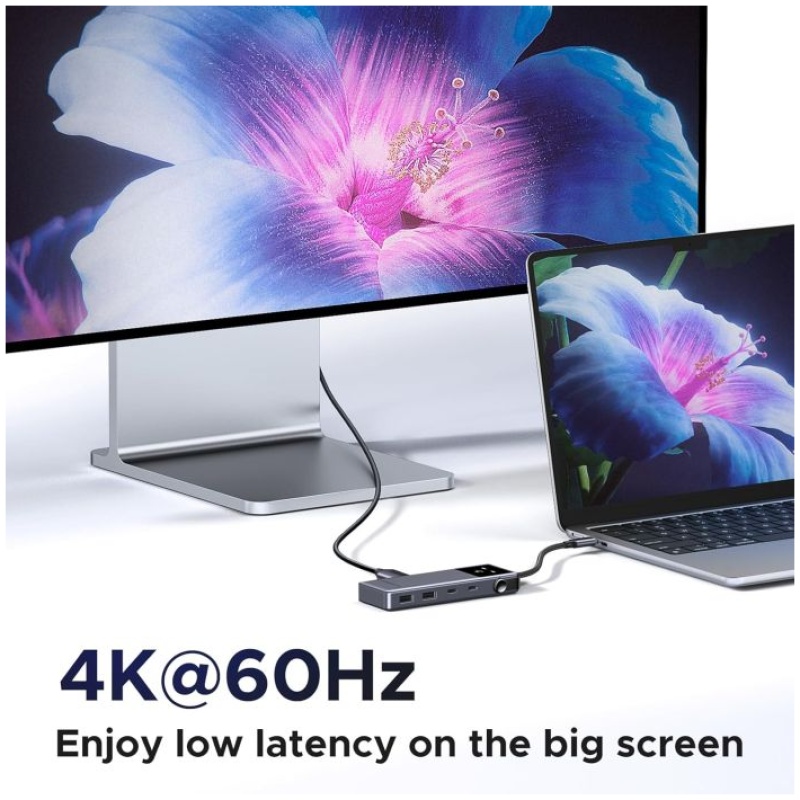 Ugreen Uno 6v1 USB-C hub z 10Gbps USB-C in USB-A ter 4K@60Hz HDMI izhodi - Image 3