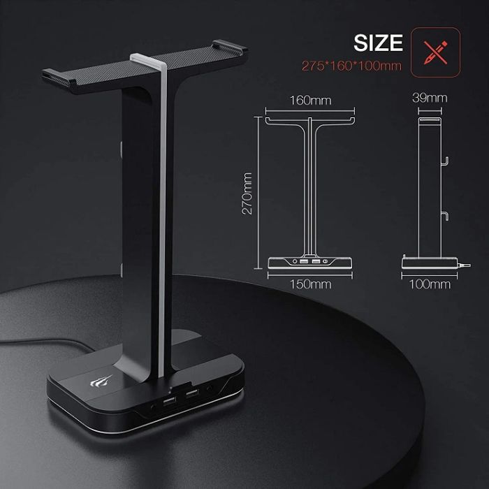 HAVIT Gamenote RGB LED stojalo za slušalke TH650 - slika 3