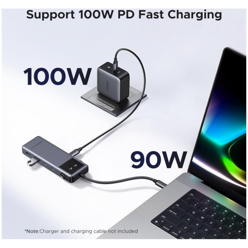 Ugreen Uno 6v1 USB-C hub z 10Gbps USB-C in USB-A ter 4K@60Hz HDMI izhodi - Image 4